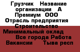 Грузчик › Название организации ­ А-Премиум, ООО › Отрасль предприятия ­ Строительство › Минимальный оклад ­ 25 000 - Все города Работа » Вакансии   . Тыва респ.